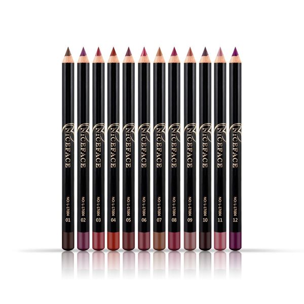 

lip pencils black waterproof 12 colors lips liner lipstick pen genuine makeup naturally simple and convenient