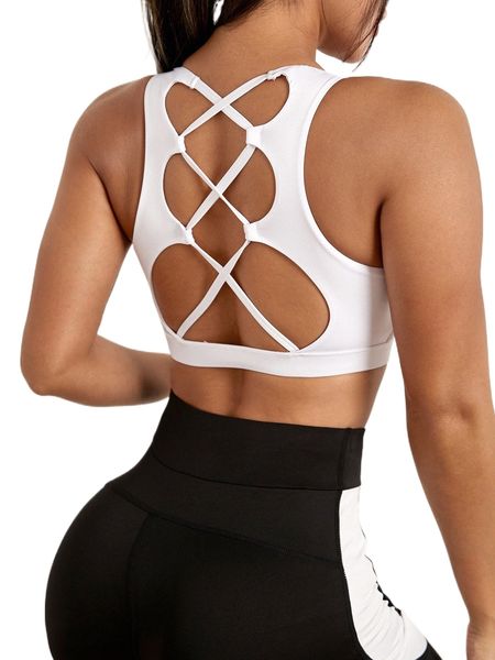 

crisscross backless sports bra x6wh#, Gray