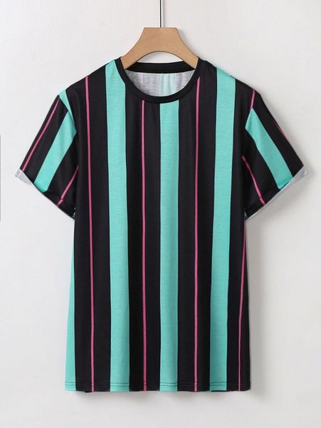 

men vertical striped tee z6ct#, White;black