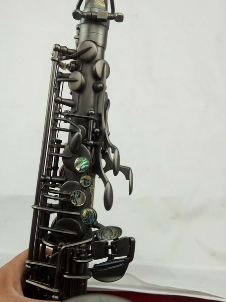 

professional matt black alto saxophone with dragon engravings