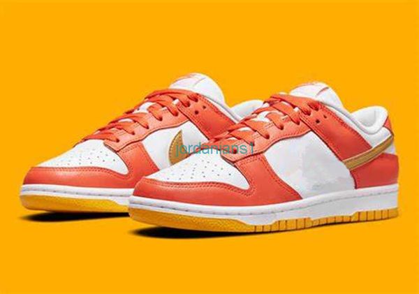

shoes dk low golden orange white gold designer sports sneakers original