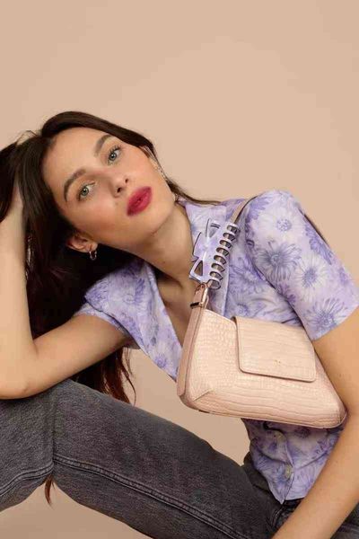 

women's polos spring and summer french pastoral lapel single breasted floral print short sleeved shirt women's, White