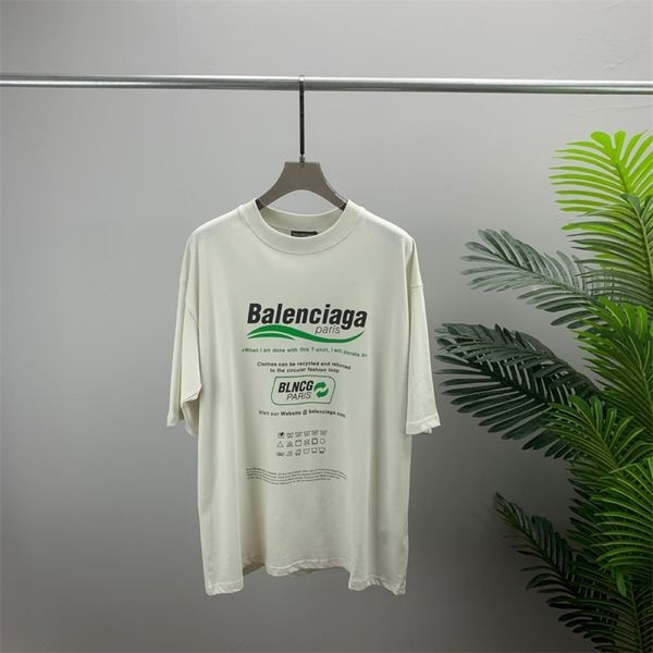 

71% off 2022 summer new trendy wo clothing fashion br european short sleeve t-shirt cola wave environmental protection design printing and w, White;black