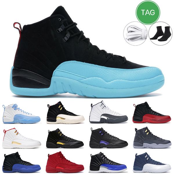 

12s men basketball shoes 12 gamma blue university gold dark grey utility red the master taxi mens outdoor sports trainer sneakers
