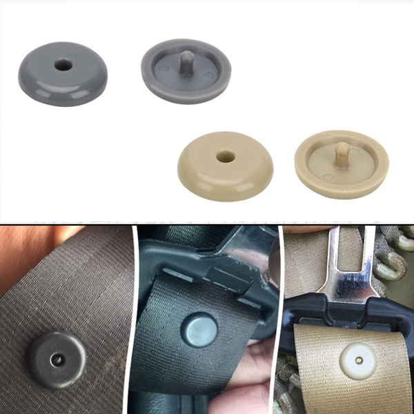

10pcs car safety seat belt buckle ser automobile seatbelt spacing limit splastic black gray beige button