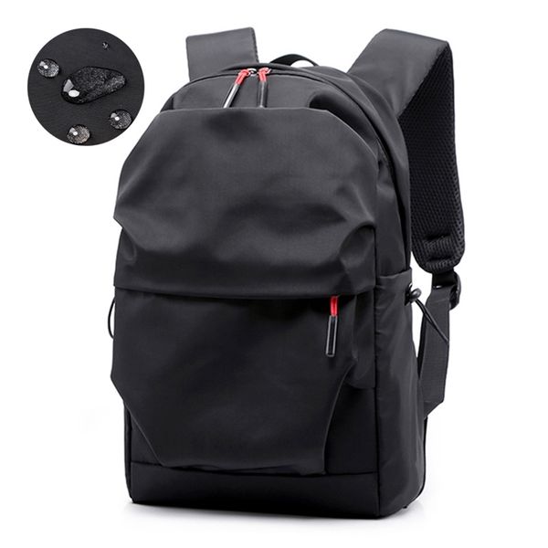 

multifunction waterproof backpack men luxury student school bags notebook backpacks casual pleated 15.6 inch lapbag for men 220514