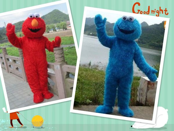 Azul cookie monstro mascotter elmo mascote traje adulto personagem de desenho animado outfit moda de rua jogos carnaval animal