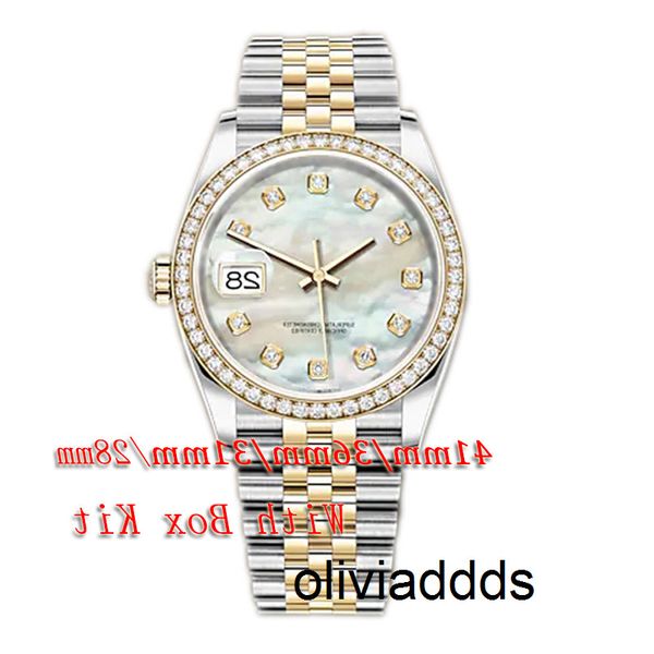 

watchsc - 41mm 36mm movement watch automatic mechanical mens 31mm 28mm quartz womens bezel stainless steel diamond lady waterproof luminous, Slivery;brown