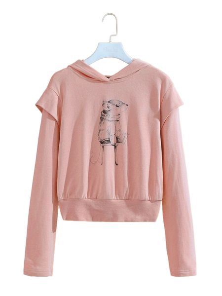 

x maria nechaeva cartoon graphic hoodie r3zd#, Black