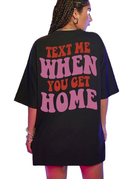 

slogan graphic drop shoulder tee n7bh#, White