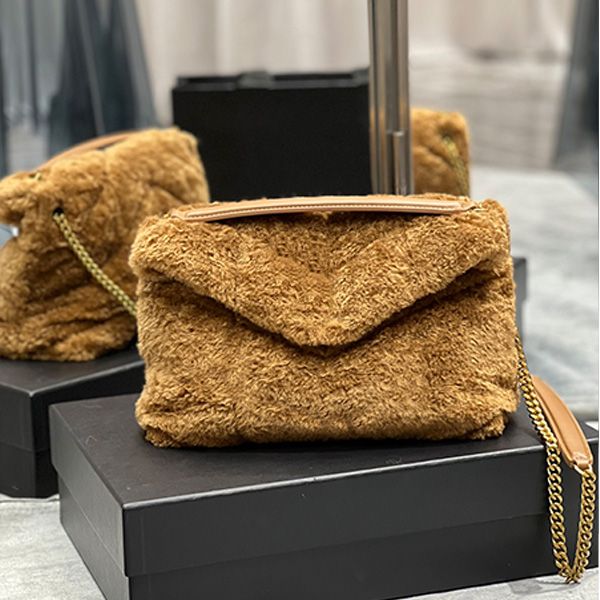 

autumn and winter rabbit hair chain bags soft plush handbag shoulder bags satchel large size envelope bag designer women's handbags 29c