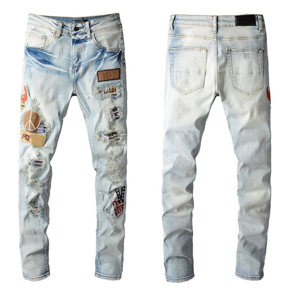 Abbigliamento Moda Skinny uomo Jeans elastici slim dritti Uomo Casual Biker Maschio Stretch Denim Pantaloni Pantaloni classici jeans taglia 28-40