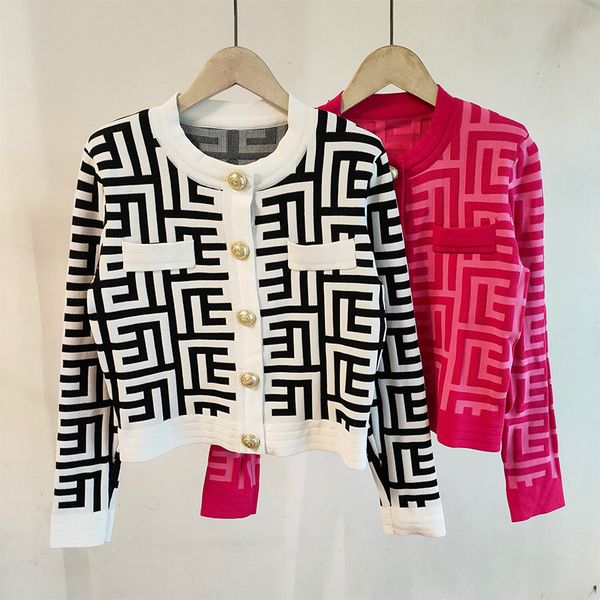

women's knit gold button o-neck sweater women's long sleeve casual single-breasted cardigan jacket, White;black