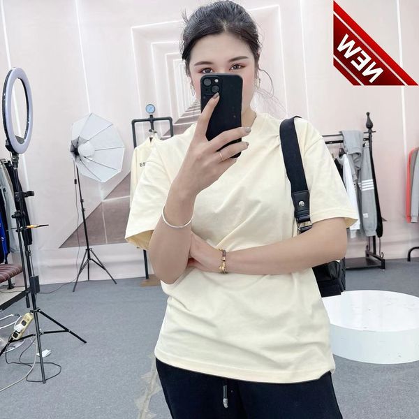 

50% off discount fog double thread s fashion brand three-dimensional letter simple loose short sleeve back print reflective couple t-shirt f, White;black