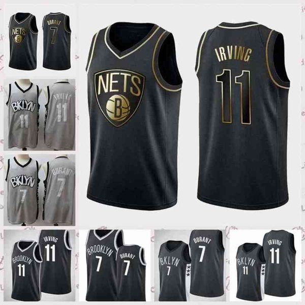 

2021 low-priced men retro basketball jersey kevin durant vintage 11 irving breathable size s-2xl blue white black, Black;red
