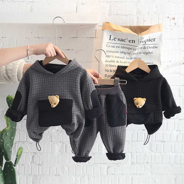 

children clothing kids sportswear suit sets spring baby boys clothes hooded sweater trousers casual 2pcs 1 2 3 4 5, White