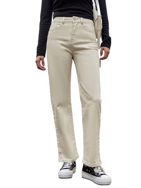 

dazy high waist straight leg pants q7x3#, Black;white