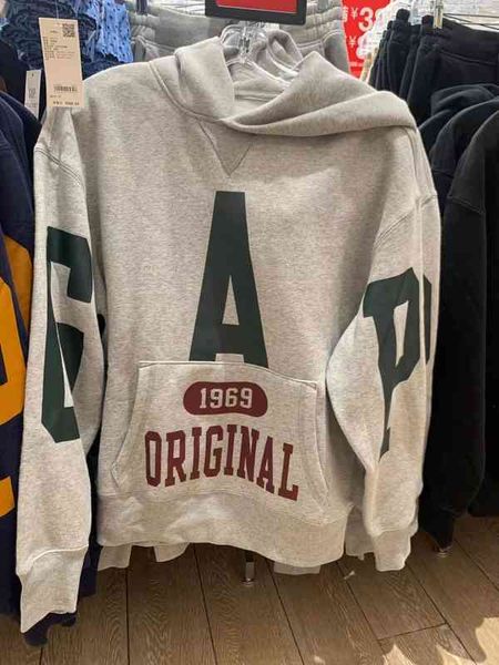 

luxury factory outlet brand hoodie gap men's carbon soft ground fleece 2021 fall new loose casual sweater 737175 aops gtjh, Black