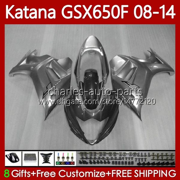 Carroçaria para Suzuki Katana GSXF 650 GSX-650F Gray Silvery GSX650F GSXF650 2009 2010 2011 12 13 14 120No.137 GSX 650F GSXF-650 08 09 10 11 2012 2014 Fairings OEM