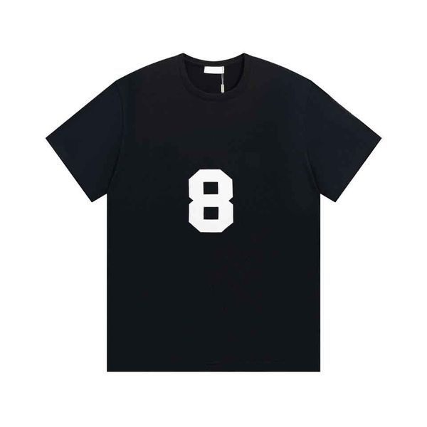 

men's t-shirts round neck embroidered and printed polar style summer wear with street pure cotton 2a2, White;black