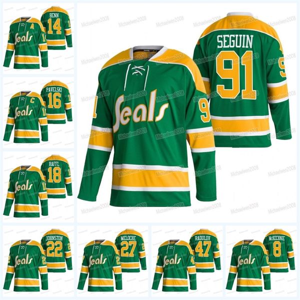 MitNess California Golden Seals 2022 Heritage Classics Jersey Джо Павелски Тайлер Сегин Джейми Бенн Джейсон Робертсон Майкл Раффл Джоуи Джонстон Руп