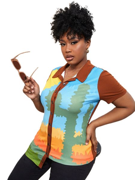 

x gelly plus colorblock asymmetrical hem tee x3ib#, Black