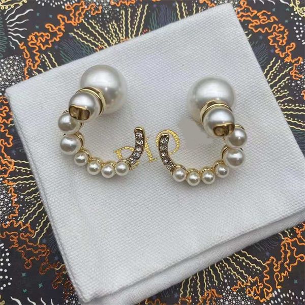 

80% off online store design new style and fashionable pearl earrings of d2022, Golden