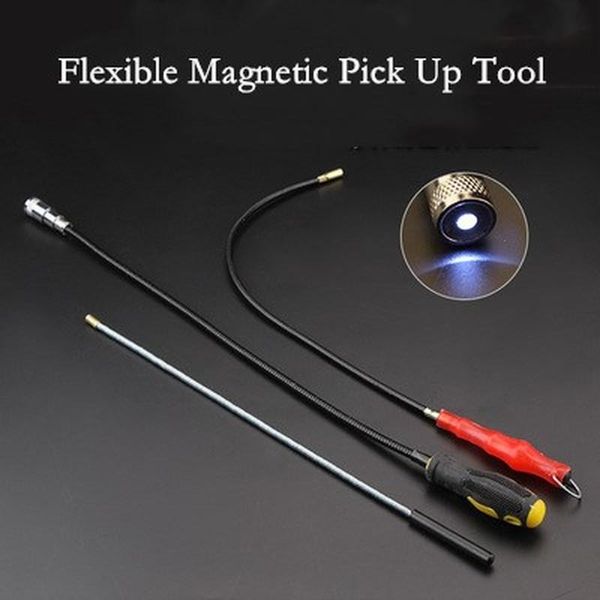 Set di utensili manuali professionali 1pc Asta estensibile Bastone Corda Magnete Flessibile Magnetic Pick Up Tools Strumento portatile con impugnatura a molla a lunga portata