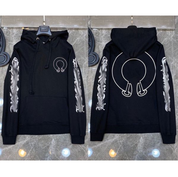 

men's luxury fashion jackets designer zipper sweatshirts horseshoe cross print brand ch hoodies men women coat casual pullover loose h, Black;brown