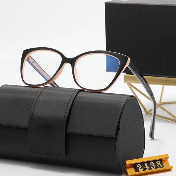 

2022 fashion classic design luxury sun glasses for men women uv400 eyewear optical glasses lens conjoined with box and case, White;black