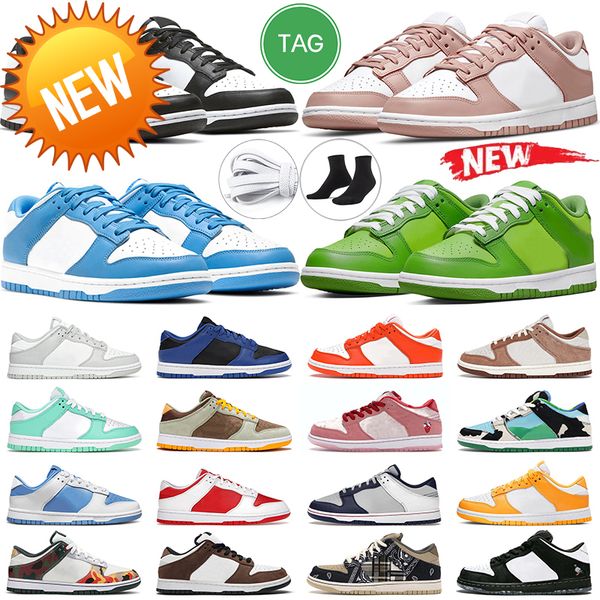 

2023 boots men women pandas dunked running shoes black white dark chlorophyll unc grey fog syracuse