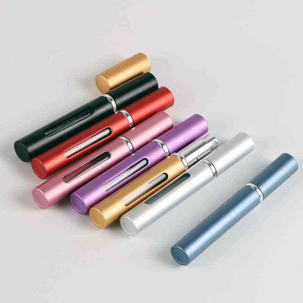 

10pc 5ml empty refillable bottle travel portable mini women parfum atomizer original spray cosmetic containers aluminum y220428