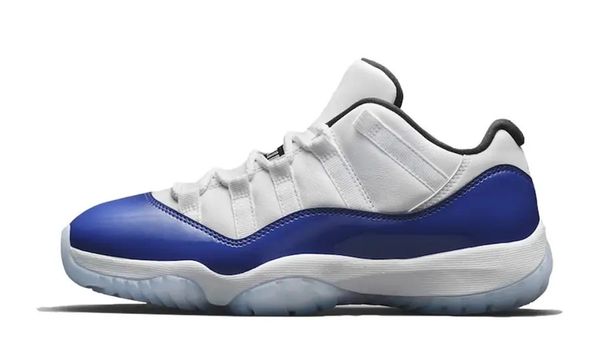 

shoes mens jumpman 11 xi low wmns whiteblack-concord basketball sports sneakers real leather color white/black-concord