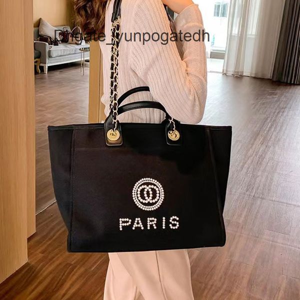 

luxury fashion label pearl beach bags brand ch evening bag designers canvas portable large capacity female handbag classic women big handbag