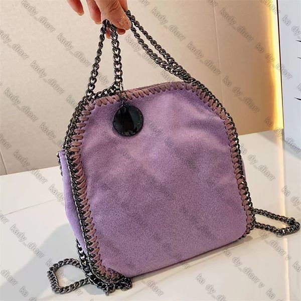 

designer stella falabella mccartney bag mini tote woman metallic sliver black tiny shopping bag fashion women handbag leather shoulder ba f2