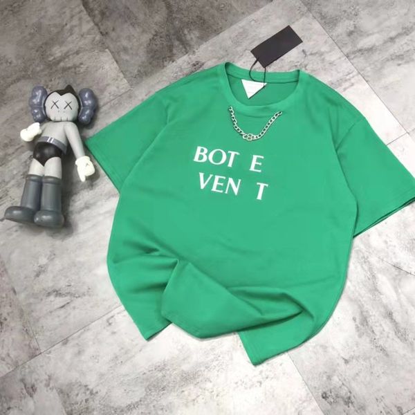 

men's t-shirts designer 6030703 letter chain accessory t-shirt 2022 summer new loose couple and women's short sleeves 9veg, White;black