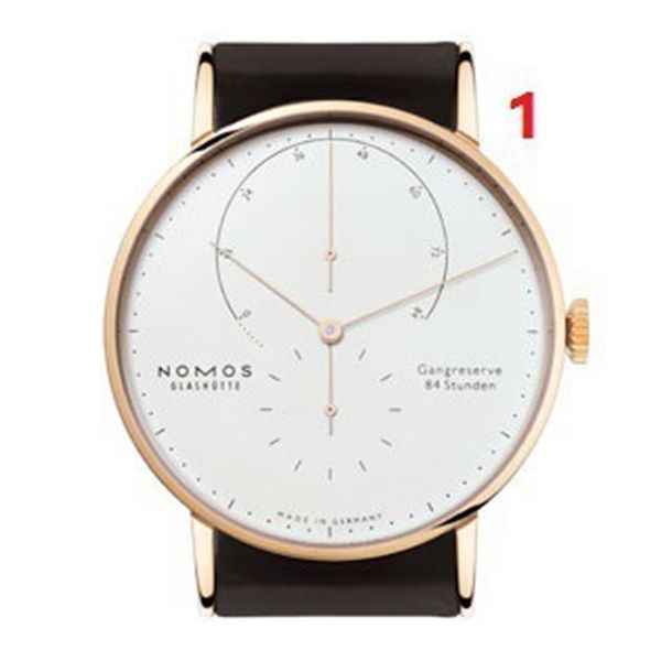 

selling men's watch one piece drop quartz two hands half watch alloy stainless steel watch nomos-2282r, Slivery;brown