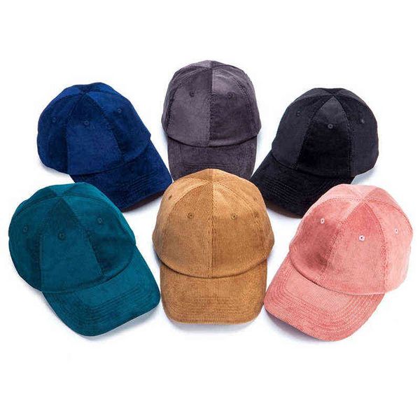 

corduroy baseball cap for men women dad hats hip hop harajuku curved brim snapback trucker caps golf outdoor adjustable casual aa220325, Blue;gray