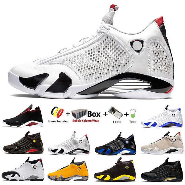 

handsome jumpman 14s mens basketball shoes desert sand hyper royal thunder university red indiglo men women trainer sports sneakers eur, Black