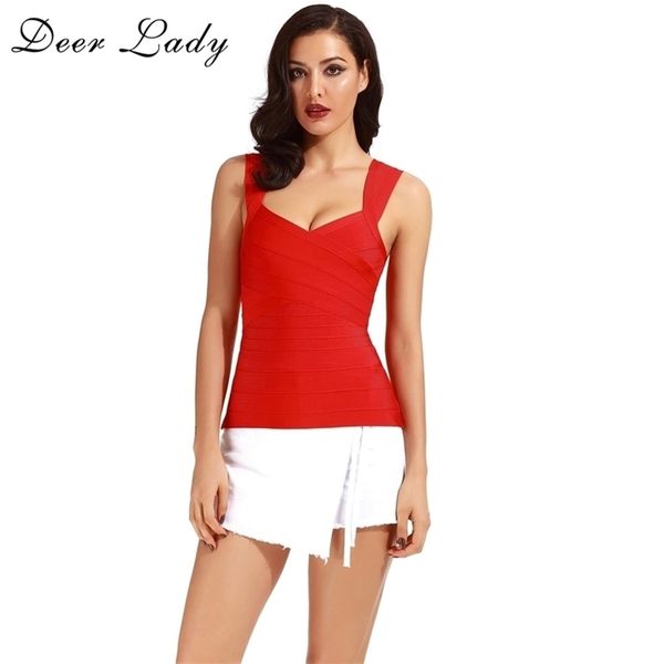 

length 48cm women summer arrival red elastic halter bandage knitted rayon black white blue 210326