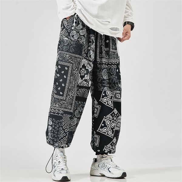 

mens harem pants fashion jogger sweatpants korean man loose oversized trousers funny streetwear male casual pants 5xl 220704, Black