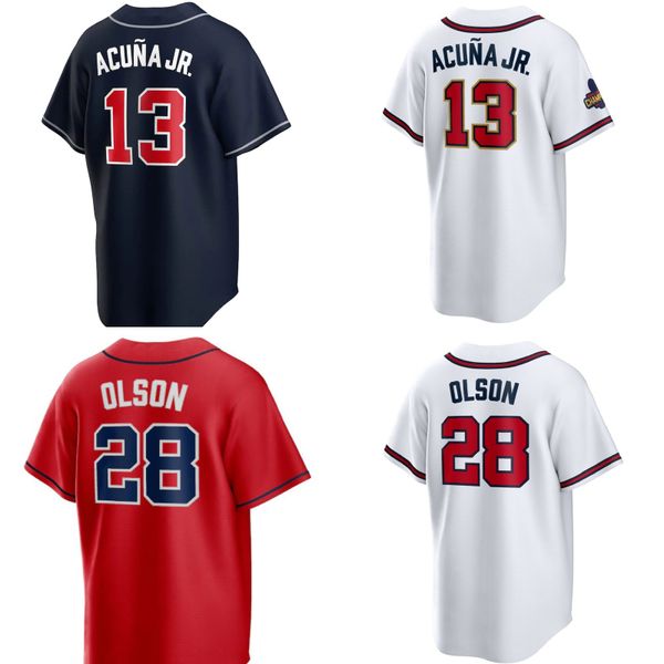 

2022 dansby swanson atlanta baseball jerseys ronald acuna jr. robinson cano collin mchugh matt olson austin ozzie outdoor jersey custom men, Blue;black