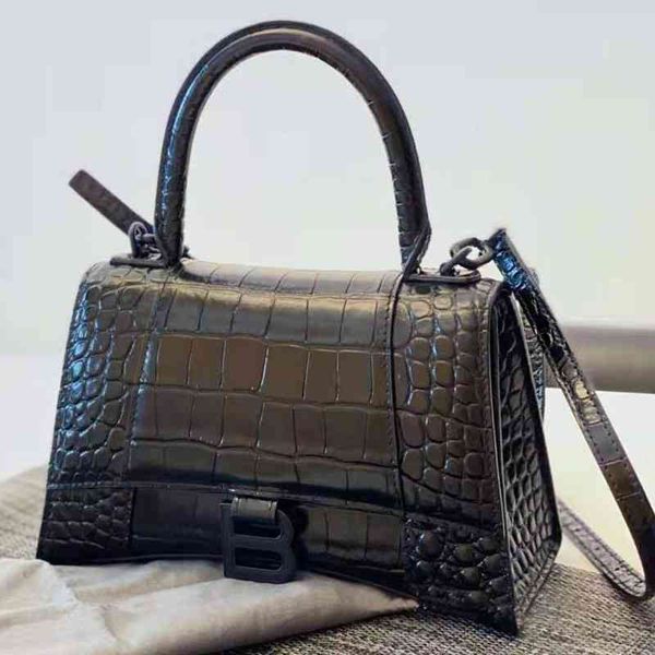 

designer bags balencaigass handbag handags net paris 2022 red women's crocodile b-shaped hourglass single messenger mini small square s