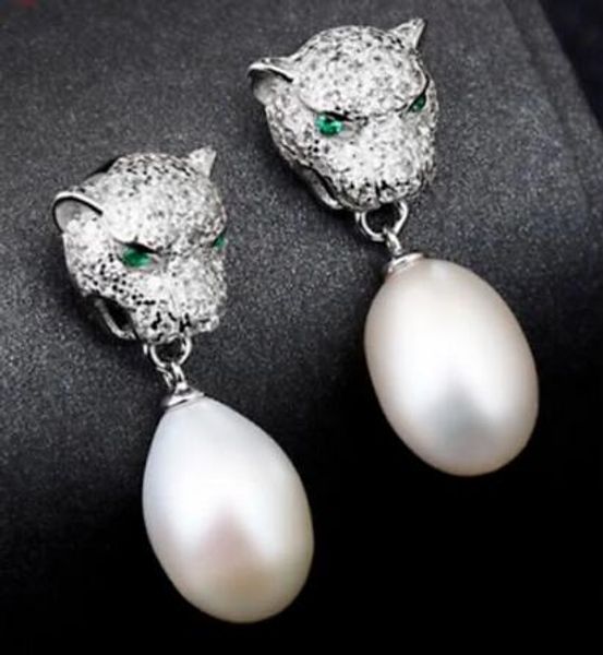 

elegant 10-11mm white drop pearl earring, Silver