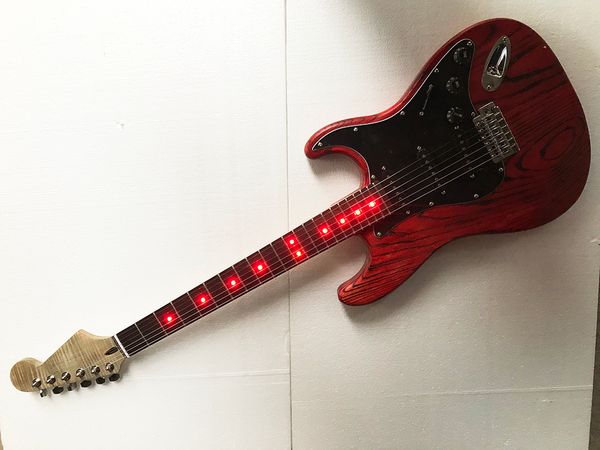 

tiger neck st, guitar neck led inlay, accept custom