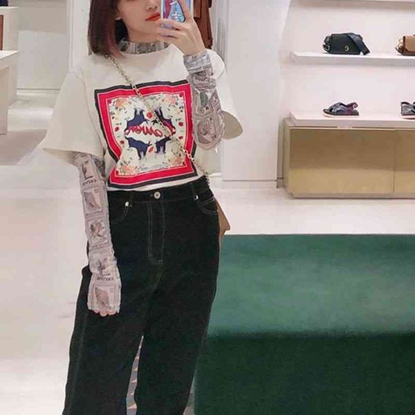 

women's tshirt spring summer fashion versatile funny zodiac printed tshirt, White