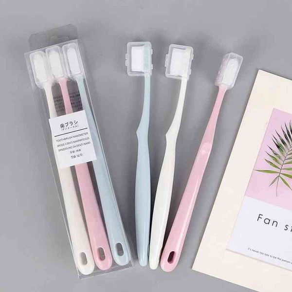 

toothbrush super soft oral care toothbrush cleaning tools nano portable environmental protection three pack unit 0312