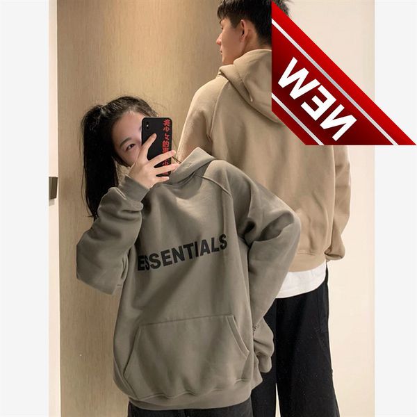 

2022 spring autumn new loose tide br glue pressing letter three-dimensional couple hooded sweater for men and women, Black