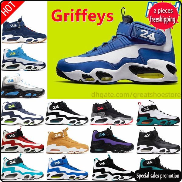 

new penny hardaway men basketball shoes griffeys 1 black metallic varsity royal blue freshwater wheat purple venom sweetest swing safari