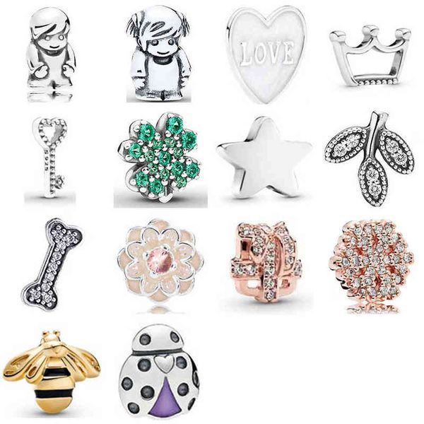 

new 2021 100% 925 sterling silver beach fish shell charms clear cz floating heart locket floating fit pendant original jewelry aa220315, Black